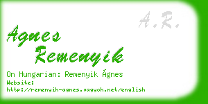 agnes remenyik business card